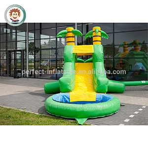 Perfect Inflatable Toys Outdoor PVC Inflatable Water Slide With Jumping Bounce For Children