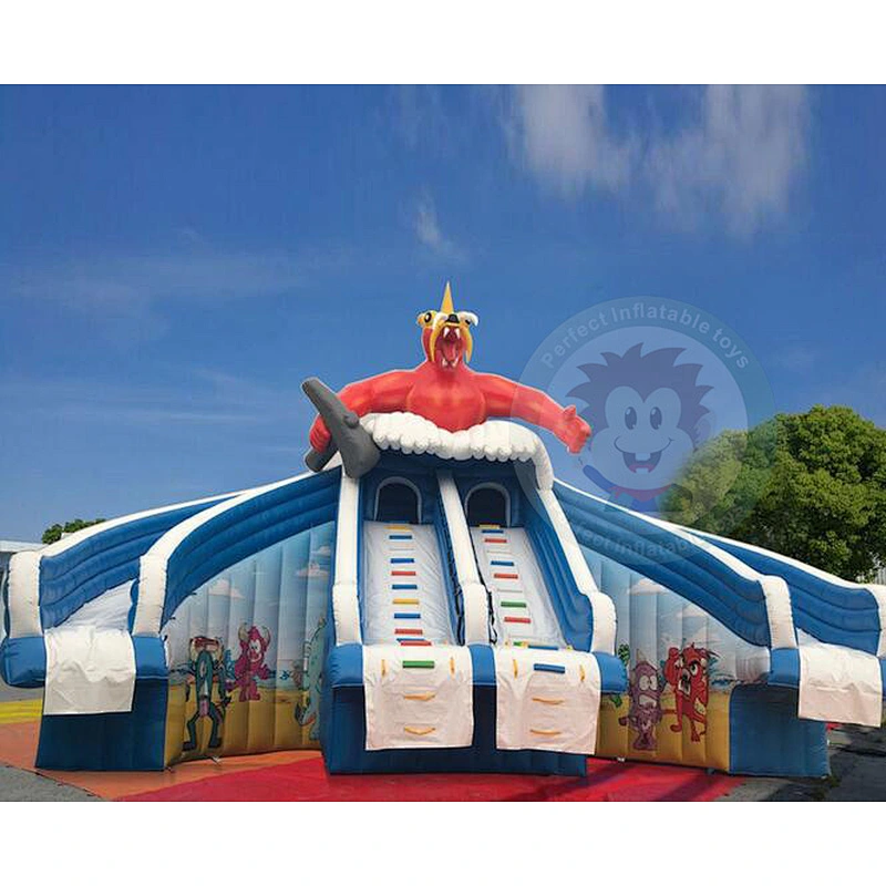 Fun Water Game Equipment  Inflatable Pool With Multi-Slide Slides For Sale