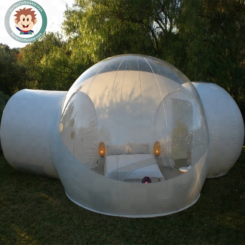 Lodge Balloon Outdoor Air Log Cabin House Camping Transparent Igloo Dome Clear Bubble Inflatable Tent