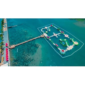 Commercial giant sea inflatable floating game price water park equipment for kids and adults