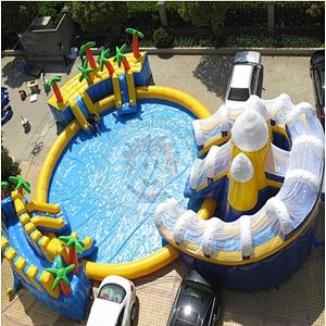 Chinese Factory Supply High Quality Environmentally Friendly Inflatable Slide With Pool