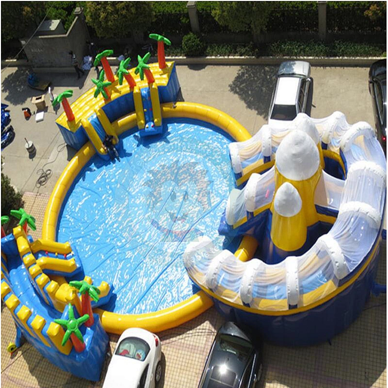 Chinese Factory Supply High Quality Environmentally Friendly Inflatable Slide With Pool