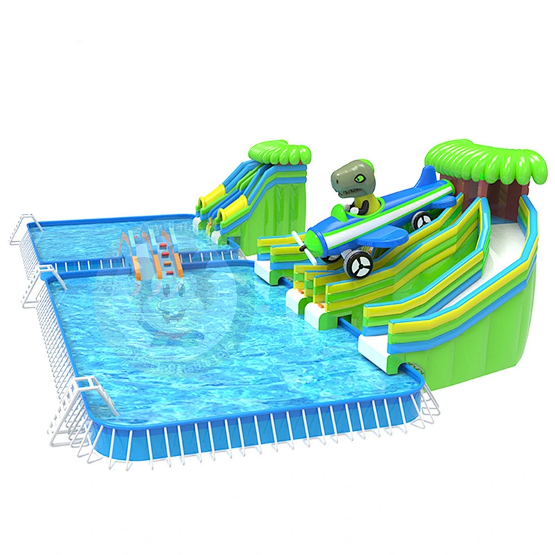 High Quality Commercial Large Inflatable Water Slide With Swimming Pool