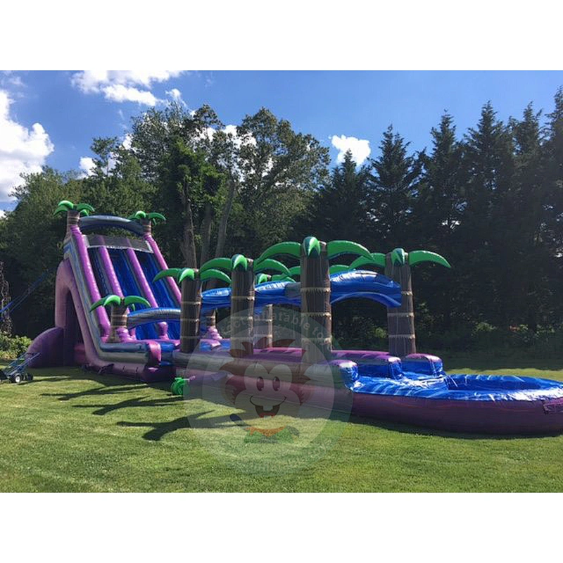 Water Playground Toys Equipment Inflatable Pool Water Fiberglass Slide For Kids Use