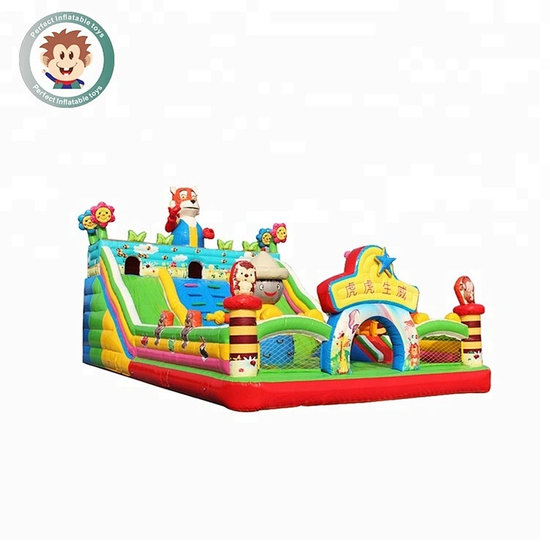 Cutely cartoon amusement park for children inflatable bouncer castle on sale giant inflatable park toys