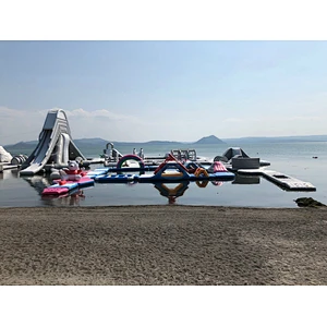 Adult giant slide commercial kids floating obstacle course equipment sport game aquapark price inflatable water park for sale