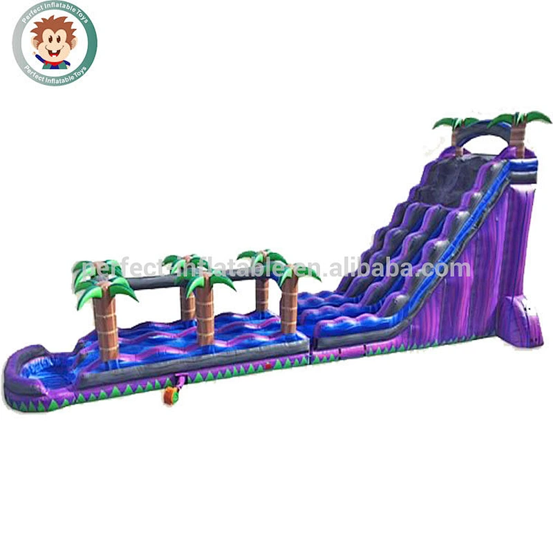Hot sale 0.55mm PVC Outdoor Adult Size Park Equipment Used Commercial Grade Slip n Slides Inflatable Water Slide