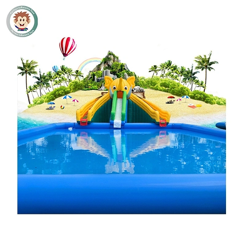 Fashion PVC Tarpaulin Custom High Quality Inflatable Water Slides And Pool For Sale