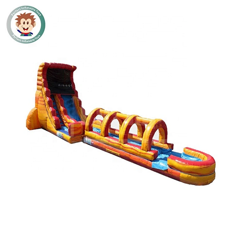 Guangzhou supplier adult amusement park inflatable water slide with pool for kids