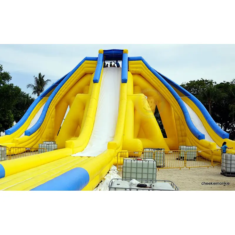 Hot sale adult amusement park inflatable giant slide for commercial