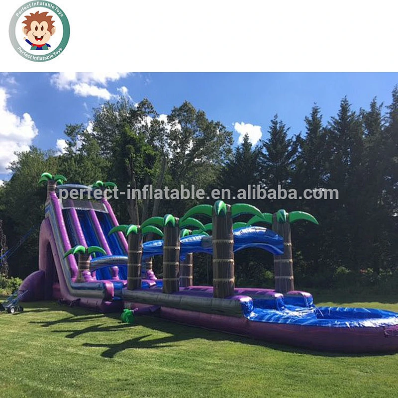Giant Inflatable Water Slide Nearby Pool Inflatable Funny Slide For Inground Pool