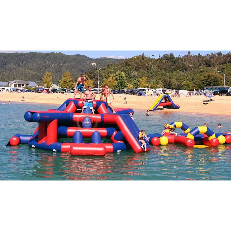 Large adult aqua park floating equipment inflatable water park price