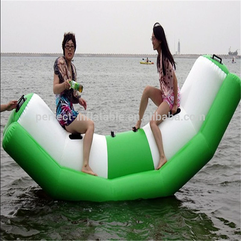 PVC thick material colorful inflatable toys,inflatable floating seesaw for kids water game