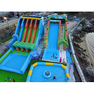 Factory Direct Outdoor Large Inflatable Slide Swimming Pool For Kids