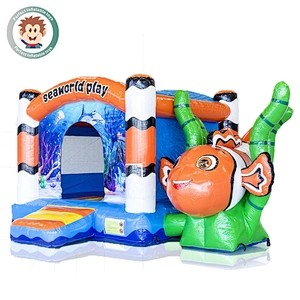 Lovely Children Playing Area PVC Inflatable Jumping Bounce With Slide
