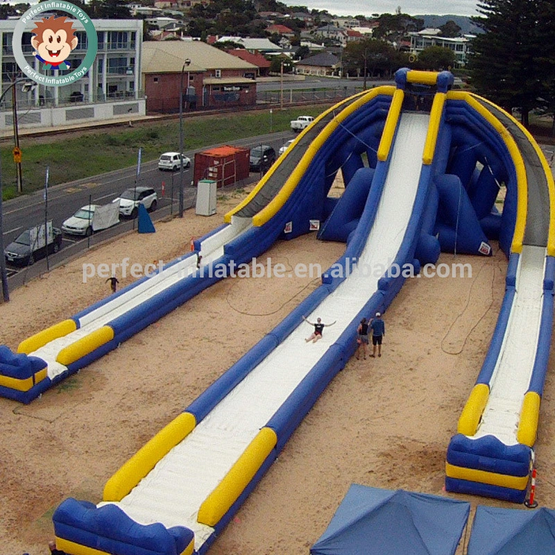 Giant 0.55mm PVC Outdoor Adult Size Park Equipment Commercial Grade Slip n Slides Inflatable Water Slide