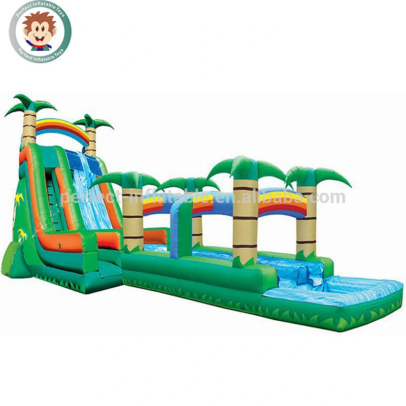 Giant Inflatable Water Slide Nearby Pool Inflatable Funny Slide For Inground Pool