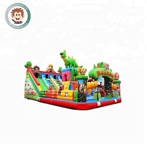 Manufacturers supply large themes inflatable land slides  children's outdoor castle