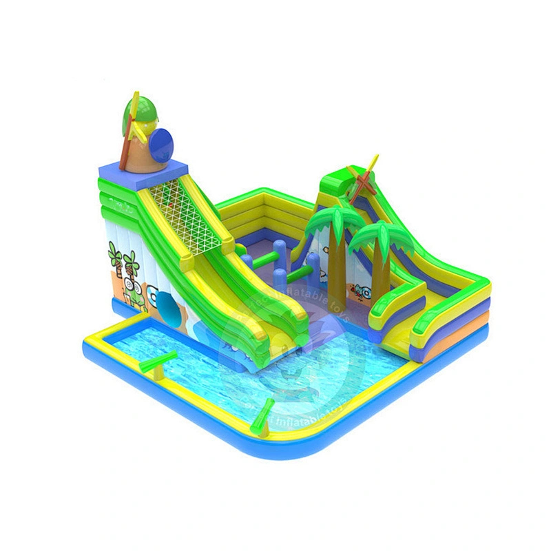 Safety New Inflatable Water Slide Designed For  Giant Swimming Pool