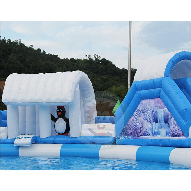 New Fashion Design Popular Giant Inflatable Water Slide With Pool For Sale