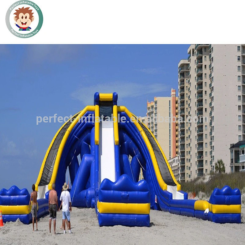 Giant 0.55mm PVC Outdoor Adult Size Park Equipment Commercial Grade Slip n Slides Inflatable Water Slide