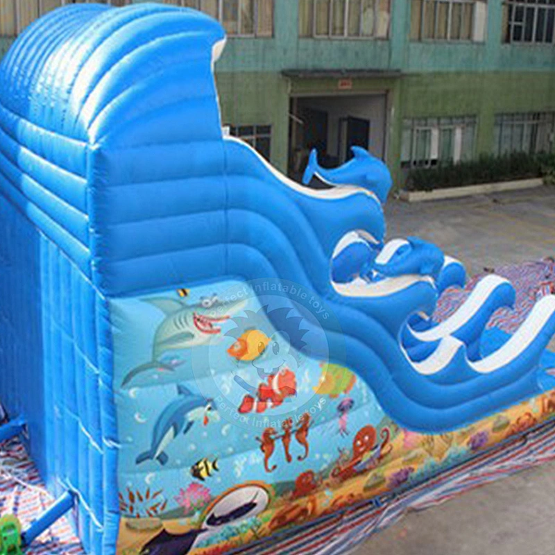 Customized Water Amusement Park Equipment Inflatable Slides For Sale