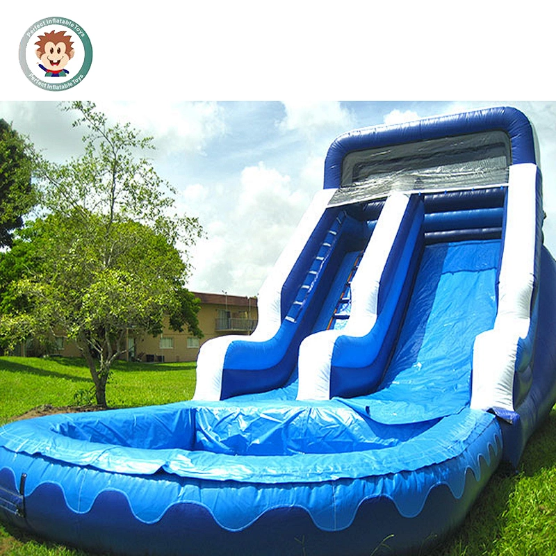 Guangzhou jumping toys inflatable water slide pool combo for kids