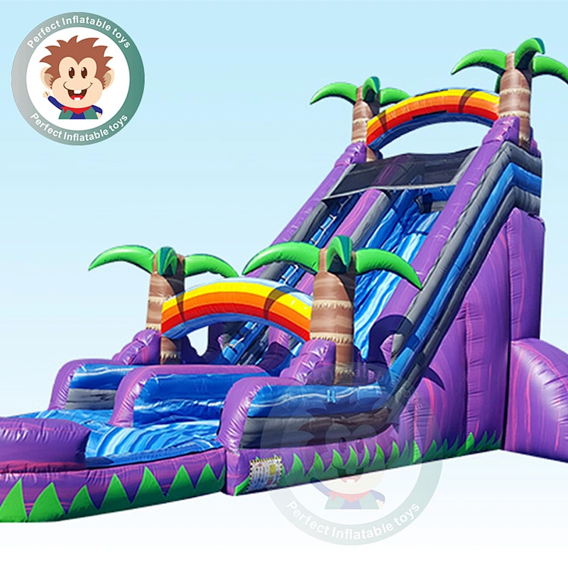 Water Playground Toys Equipment Inflatable Pool Water Fiberglass Slide For Kids Use