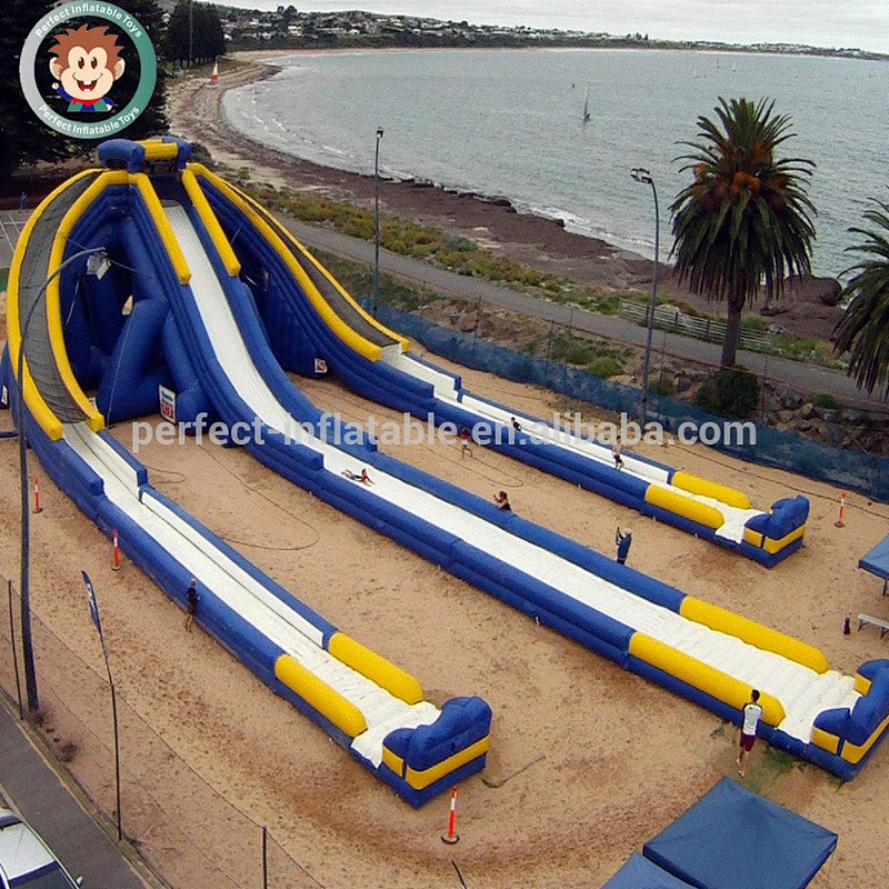Giant 0.55mm PVC Outdoor Adult Size Park Equipment Commercial Grade Slip n Slides Inflatable Water Slide