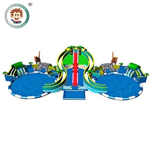 Perfect Inflatable Toys Dinosaur Large Amusement Park Equipment Inflatable Water Park With Slide