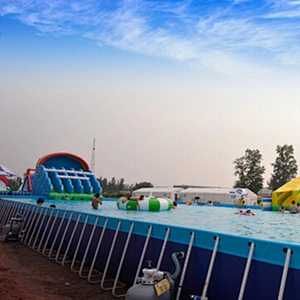 outdoor swimming pool plastic pool for water park commercial steel frame pool for sale