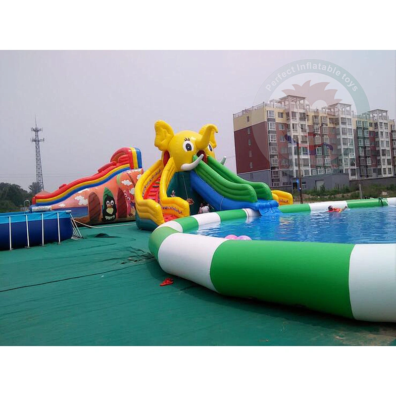 Commercial Water Park Equipment Inflatable Water Pool Slide For Kids and Adults