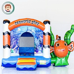 Lovely Children Playing Area PVC Inflatable Jumping Bounce With Slide