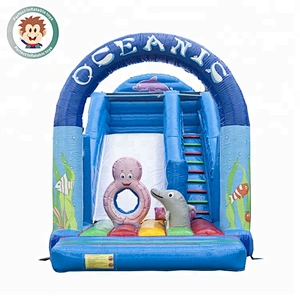 Factory Price 0.55mm PVC Inflatable Bounce Slide Inflatable Water Slide With Pool