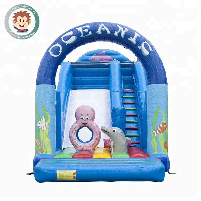 Factory Price 0.55mm PVC Inflatable Bounce Slide Inflatable Water Slide With Pool