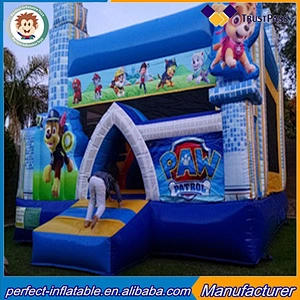 Factory latest design inflatable cartoon characters castle inflatable jump bouncy with protective net