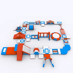 Cheaper price inflatable floating water park equipment for commercial