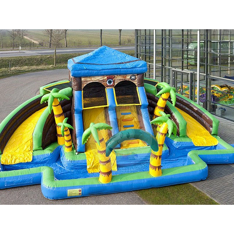 China Professionally Designs And Produces Inflatable Water Slide With Swimming Pool