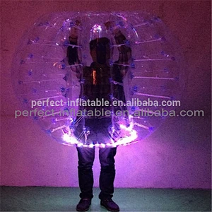 Factory direct sales TPU/PVC party inflatable LED soccer bumper ball,bubble soccer bumper ball