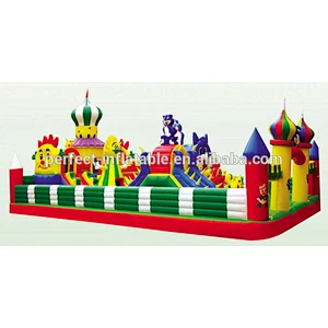 Cutely cartoon amusement park for children inflatable bouncer castle on sale giant inflatable park toys