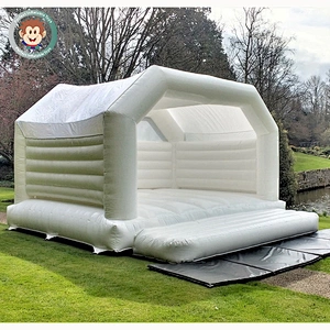 Commercial pure white jumping bouncer inflatable bouncer house for sale