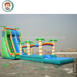 Giant Inflatable Water Slide Nearby Pool Inflatable Funny Slide For Inground Pool