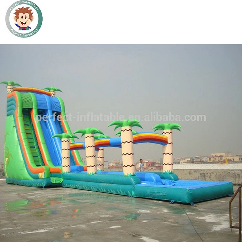Giant Inflatable Water Slide Nearby Pool Inflatable Funny Slide For Inground Pool