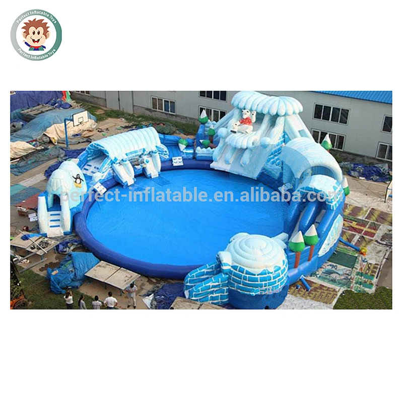 Ice and snow world inflatable water slide