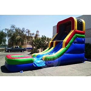 Summer Amusement Park Plastic Large Inflatable Pool Water Slide For Sale