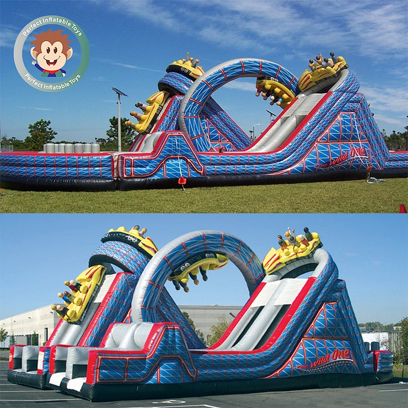 amusement park inflatable roller coaster theme obstacle course