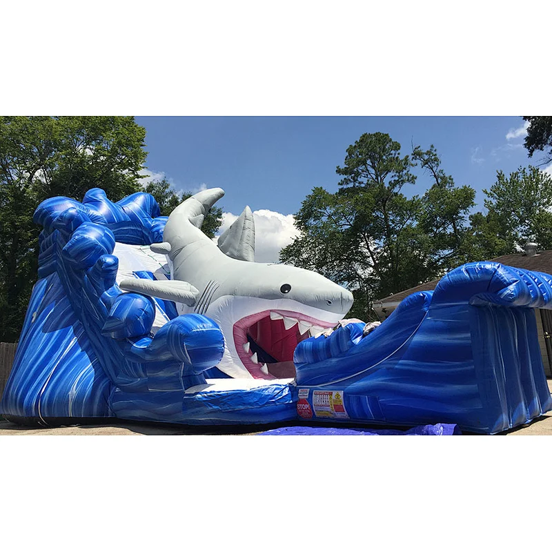 commercial crazy slide for sale  outdoor inflatable shark slide