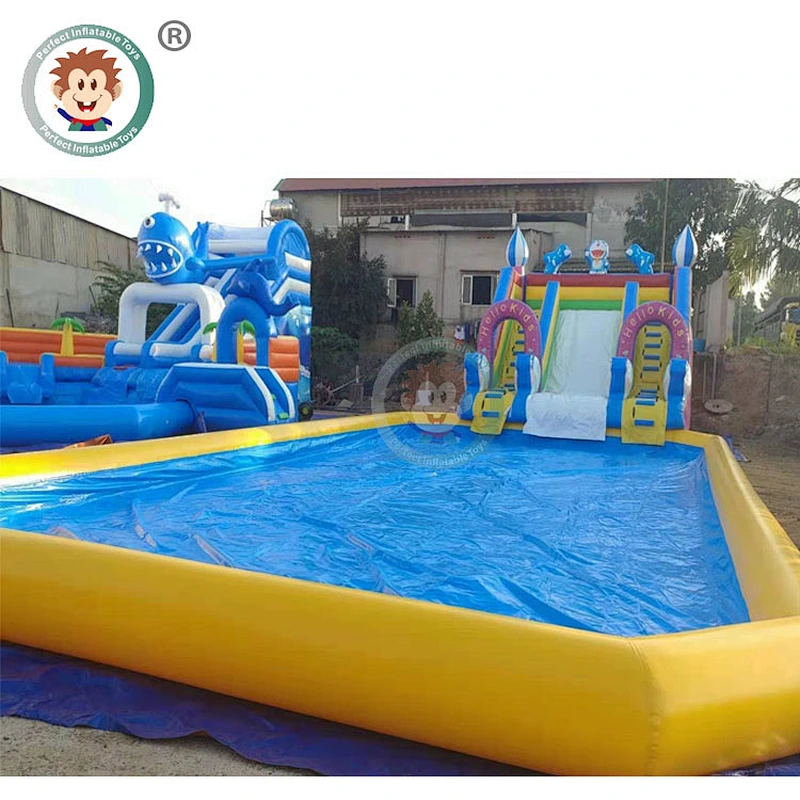 Hot Sale Outdoor Kids Water Playground Commercial Inflatable Slide For Water Park