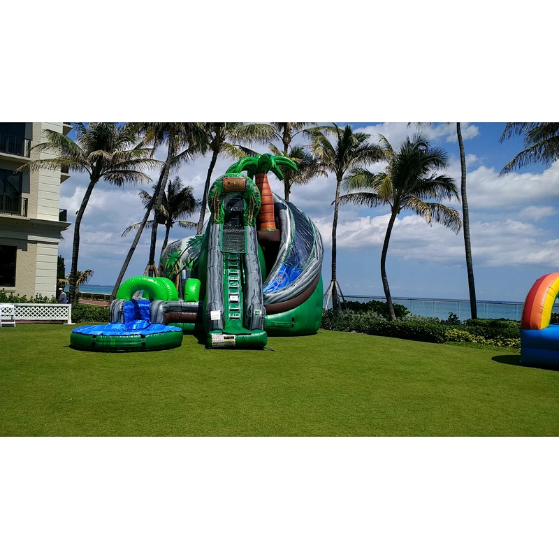 Animal Aqua Tree House Inflatable Slide