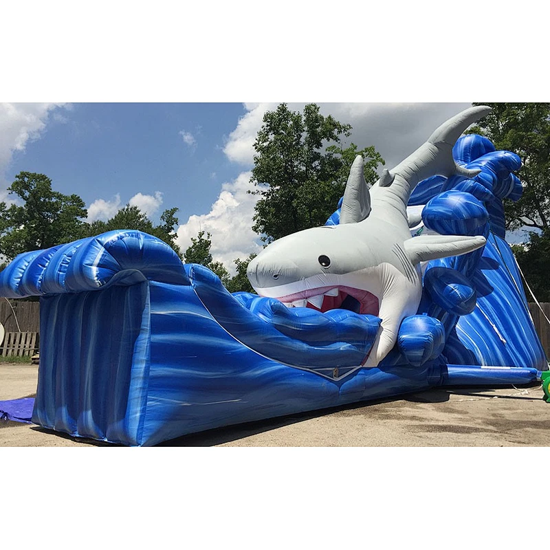 commercial crazy slide for sale  outdoor inflatable shark slide